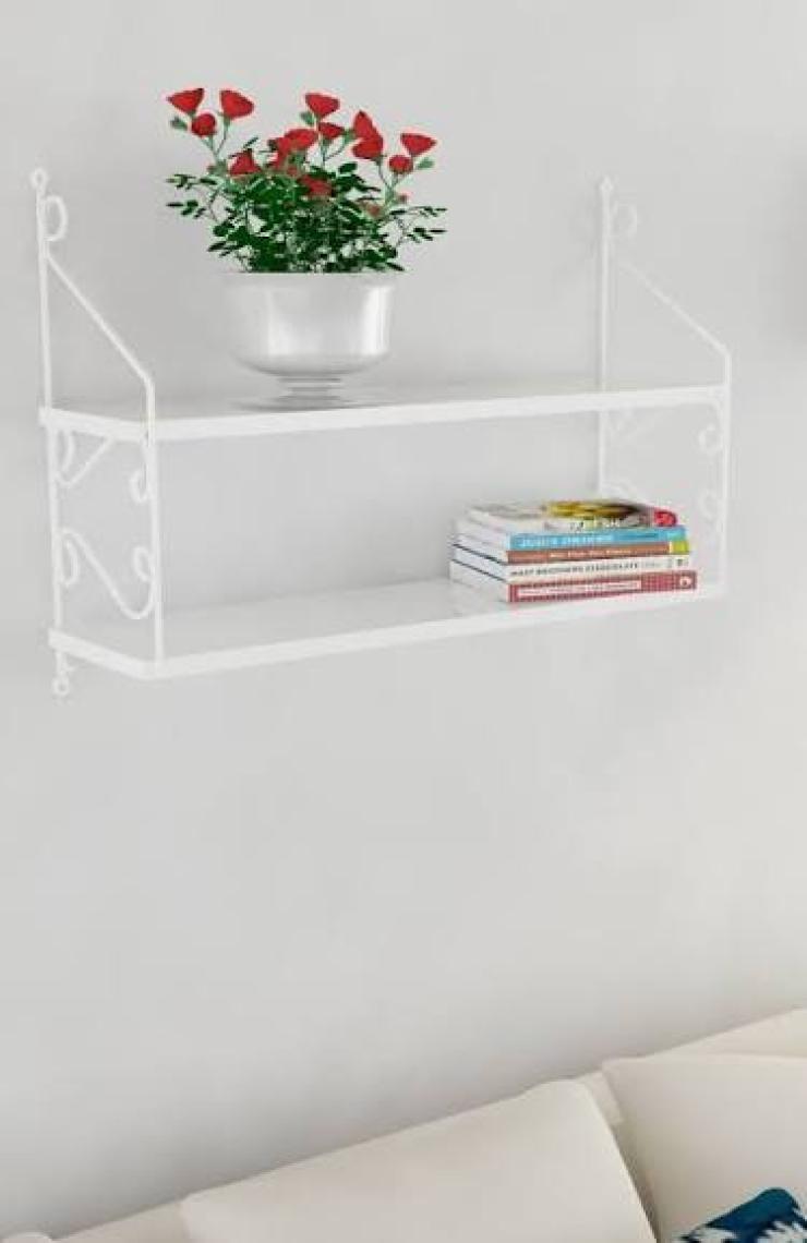 Decormet Seramoni Raf ve Kitaplık Seti 2 Raflı Beyaz-P.Beyaz