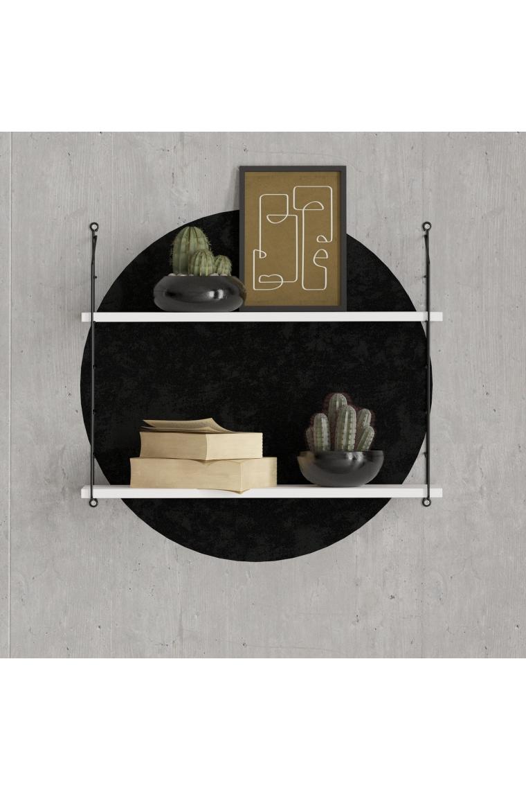Decormet Armoni Raf ve Kitaplık Seti 2 Raflı 200X720 Beyaz