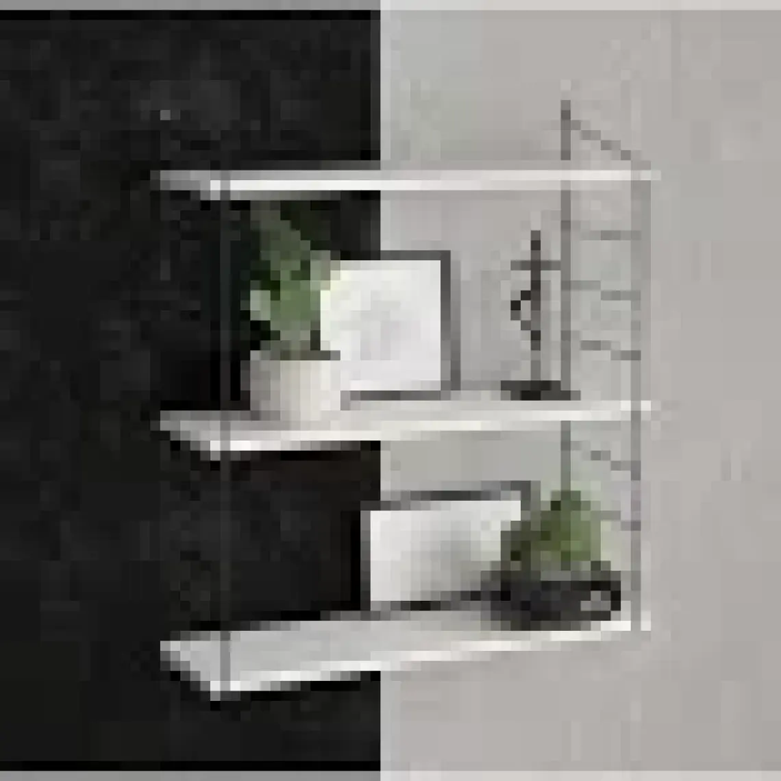 Decormet Armoni Raf ve Kitaplık Seti 3 Raflı 200X720 Beyaz