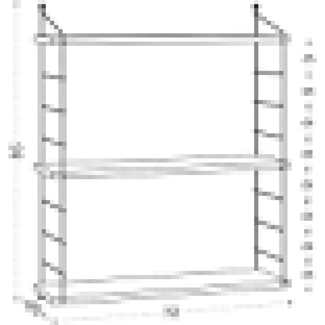 Decormet Armoni Raf ve Kitaplık Seti 3 Raflı 200X720 Beyaz