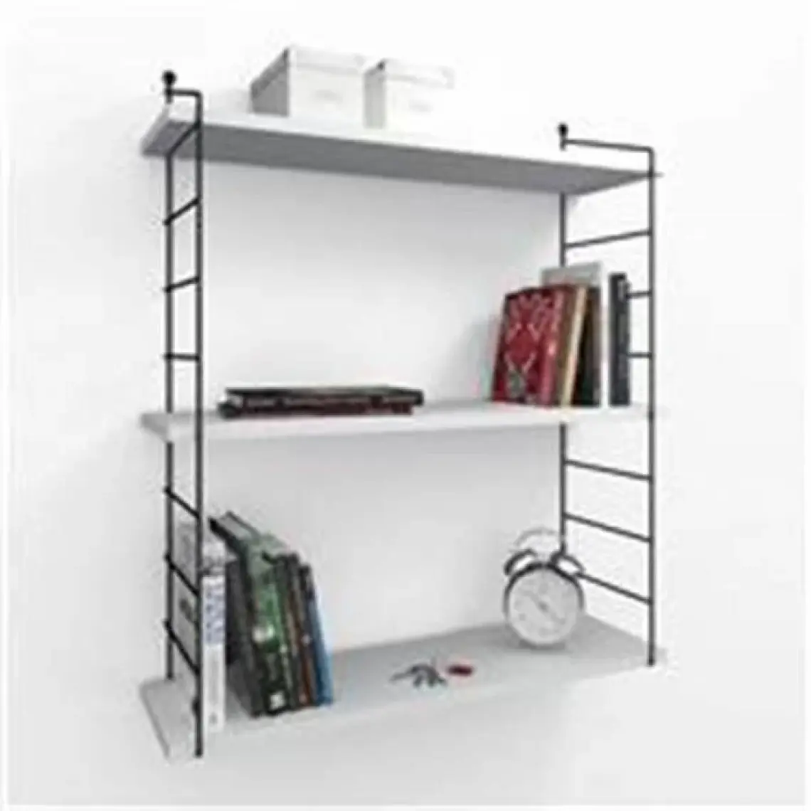 Decormet Armoni Raf ve Kitaplık Seti 3 Raflı 200X720 Beyaz