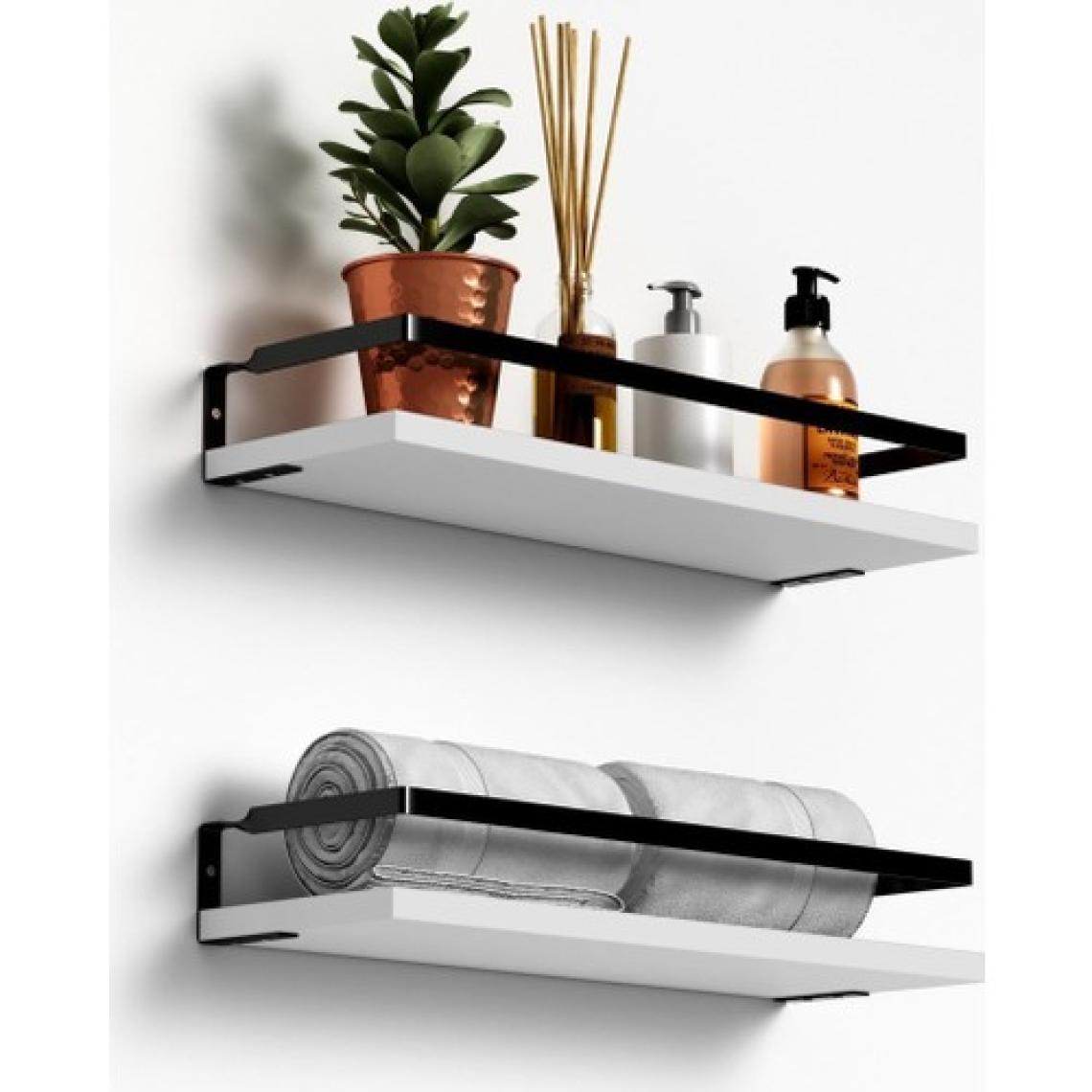 Banos Rt3 Metal Çerçeveli Baharatlık Çok Amaçlı Banyo ve Mutfak Duvar Rafı, Beyaz