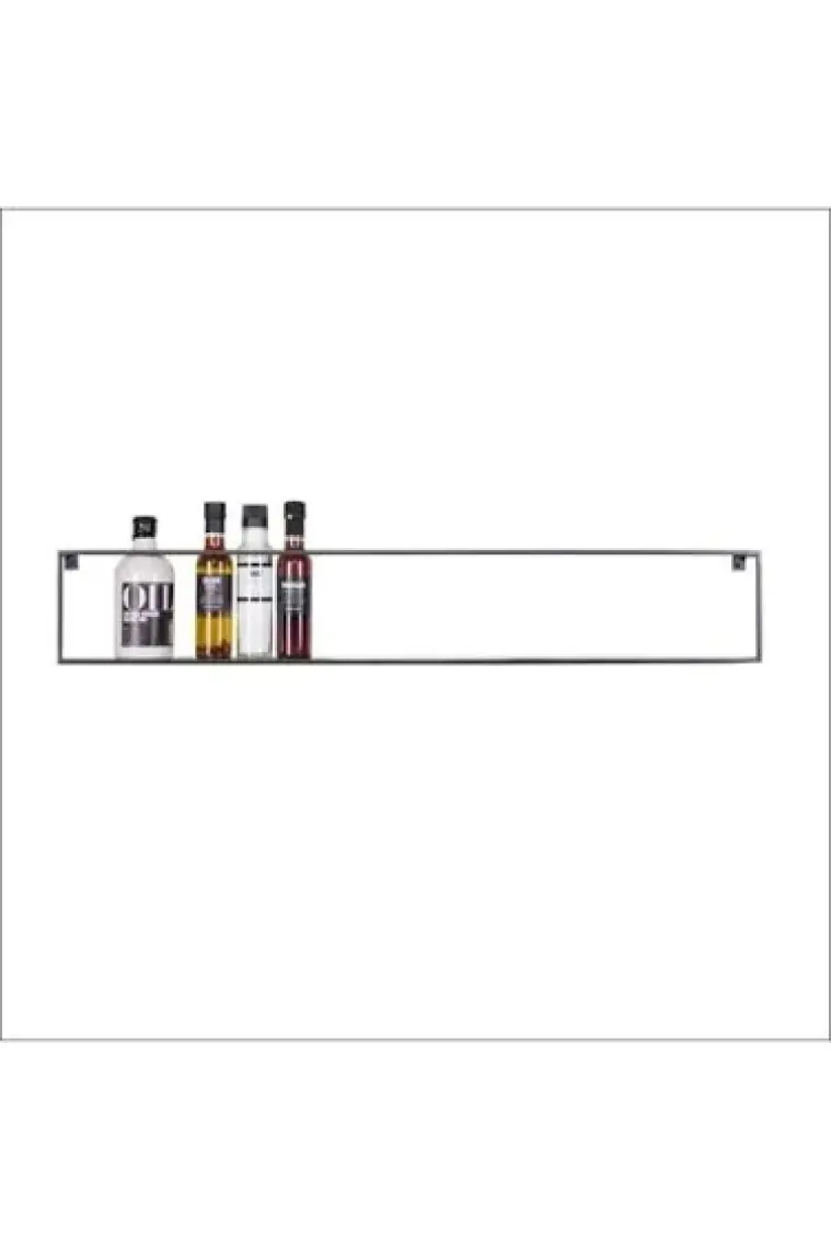 Metal 6 Kanca Askılıklı Iskandinav Duvar Rafı 3 ‘lü Set Wd-254