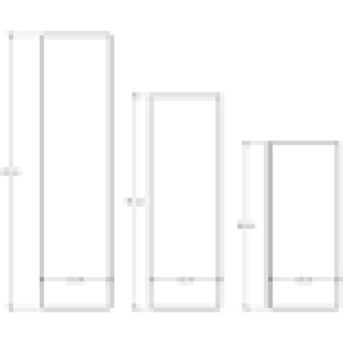 Asra Trend Doğal Modern Organizer Düzenleyici Dekoratif  Kitaplık Banyo Mutfak 3'lü Duvar Rafı