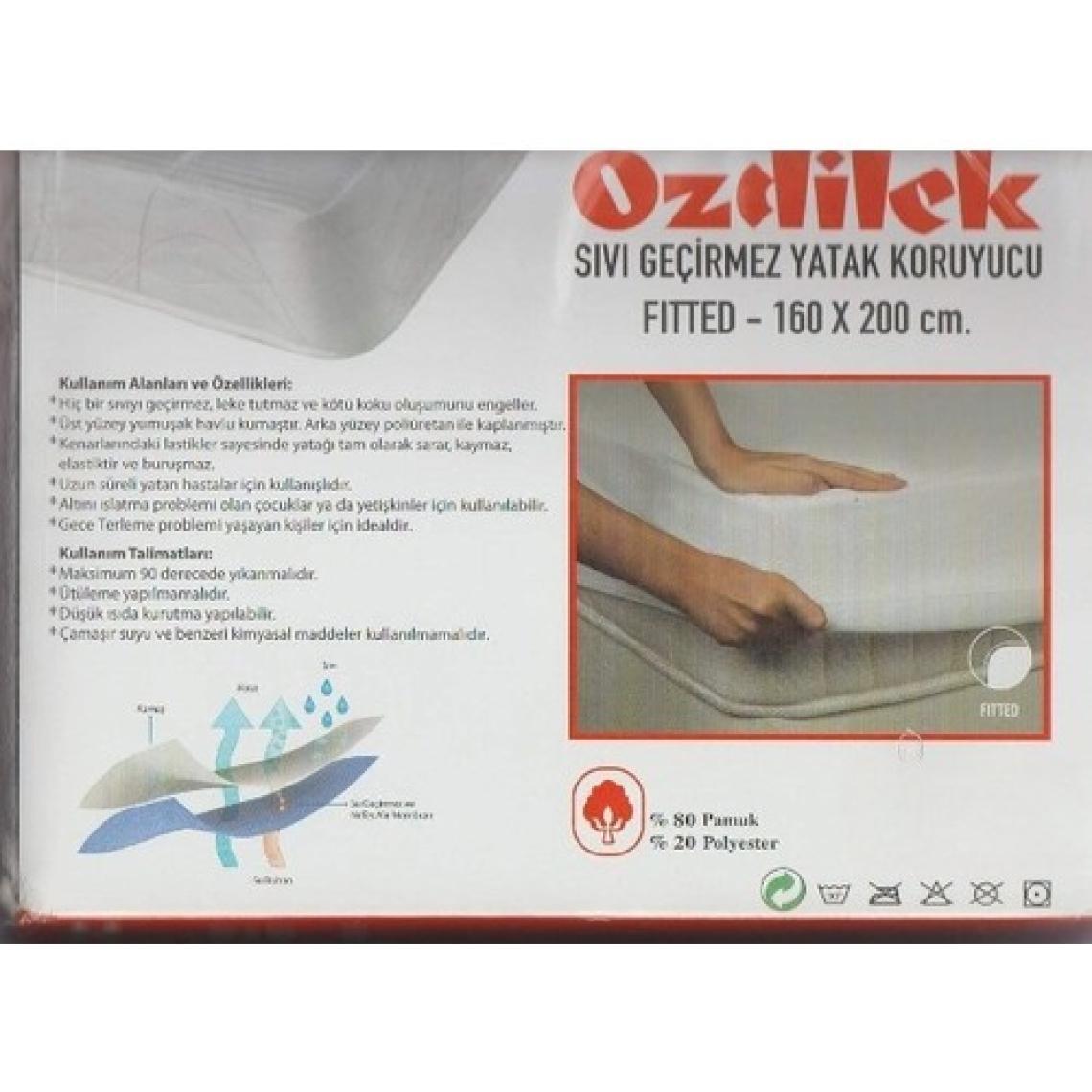 Özdilek Fitted Alez Çift Kişilik Sıvı Geçirmez 160 x 200 cm