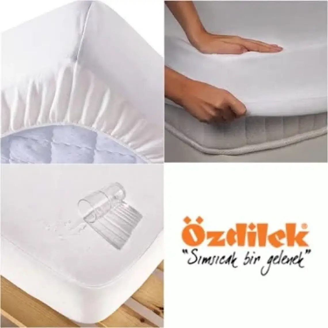 Özdilek 150x200 Cm Çift Kişilik Sıvı Geçirmez Fitted Alez Yatak Koruyucu