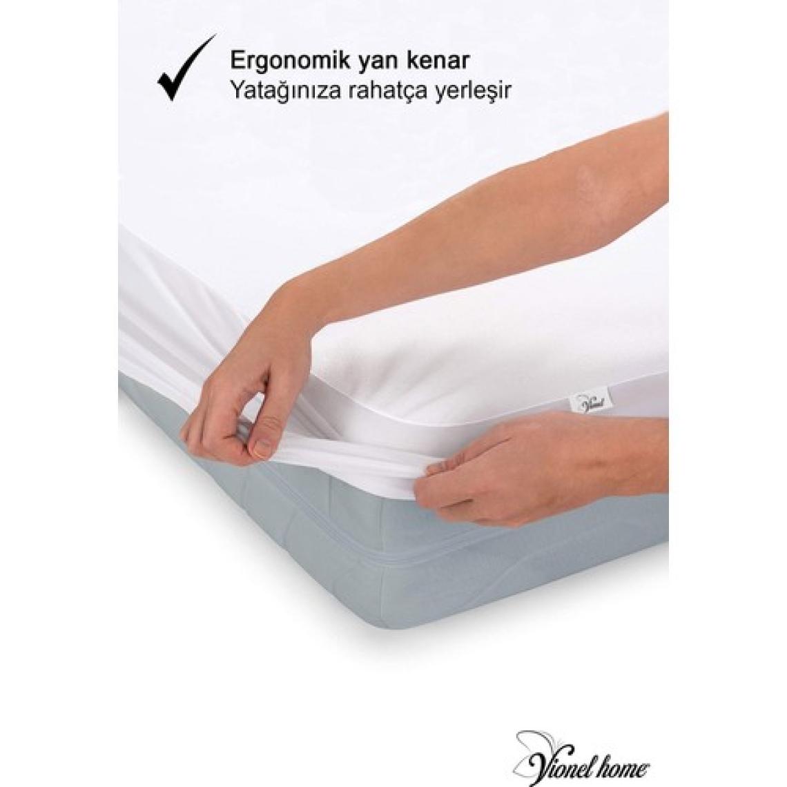 Vionel Home  Pamuk, Full Kenar Fitted Sıvı Geçirmez, Çift Kişilik Yatak Koruyucu Alez 160 x 200