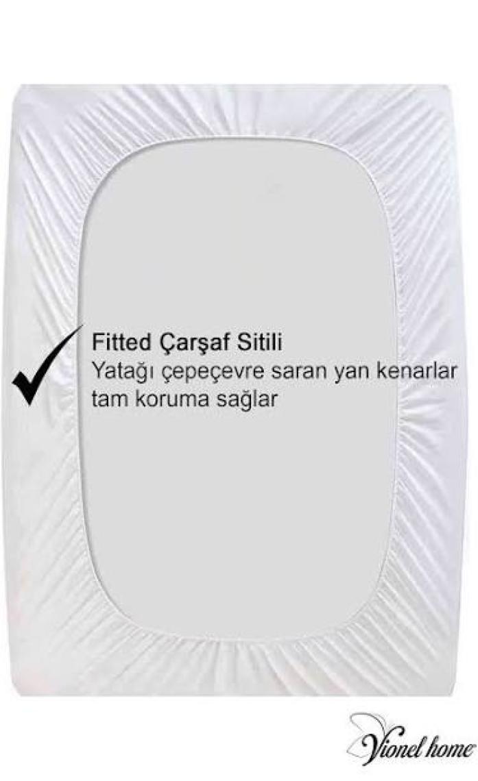 Vionel Home  %100 Pamuk Kapitone, Full Kenar Fitted, Su & Sıvı Geçirmez Bebek, Kreş Anaokulu Alezi ve Çocuk Yatak Koruyucu Alez 60 x 120