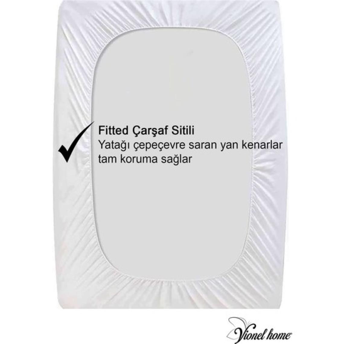 Vionel Home %100 Pamuk Fitted Full Kenar Su Sıvı Geçirmez Yatak Koruyucu Alez Çarşaf Tek Kişilik 120 x 200