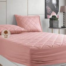 Formeya Pamukkale Alez Set Pembe  Pamuk Kapitone Yatak Koruyucu Alez ve Yastık Koruyucu Set