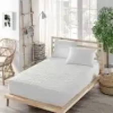 Ely Parker 90X190 Yatak Saran Kapitoneli Sıvı Geçirmez Alez Yatak Koruyucu Pamuklu Fitted