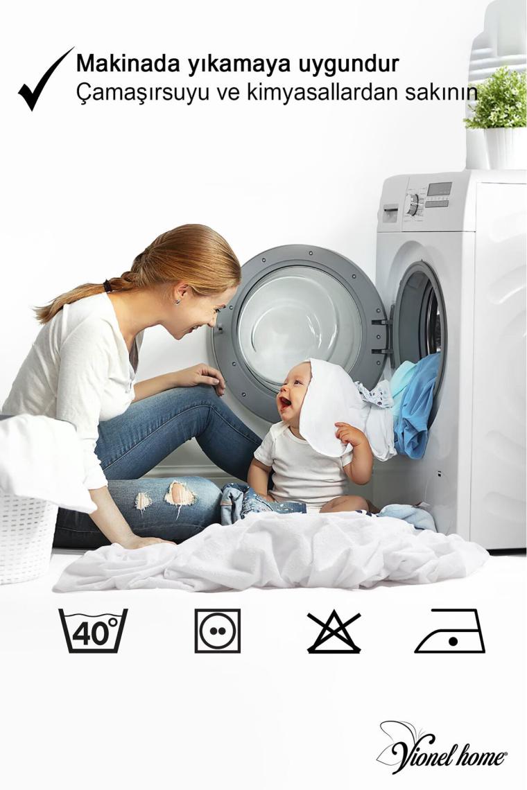 Vionel Home %100 Pamuk Fitted Full Kenar Su Sıvı Geçirmez Yatak Koruyucu Alez Çarşaf Tek Kişilik 90 x 190