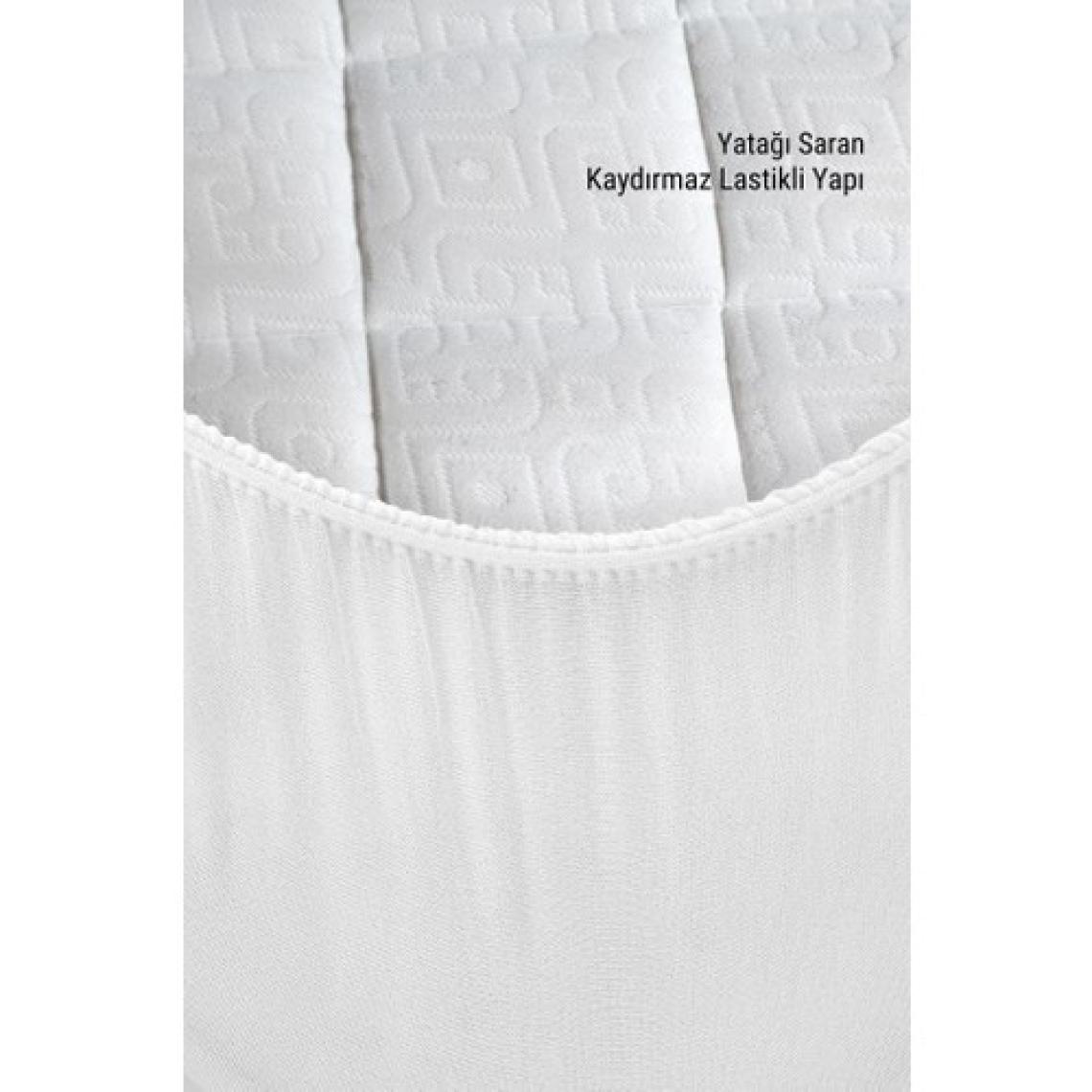 Decovilla Micro Kapitone Fitted Full Kenar Su Sıvı Geçirmez Yatak Koruyucu Alez Çarşaf Beyaz