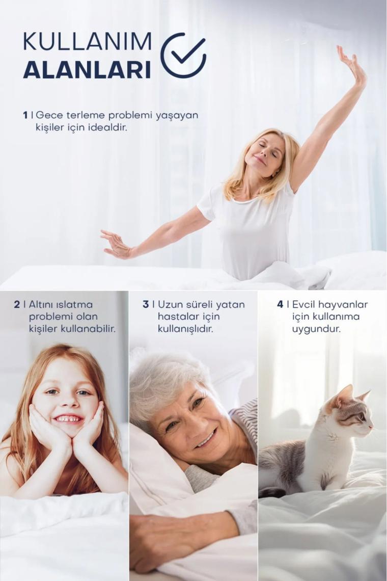 Decovilla 100 x 200 Pamuklu Fitted Sıvı Geçirmez Alez