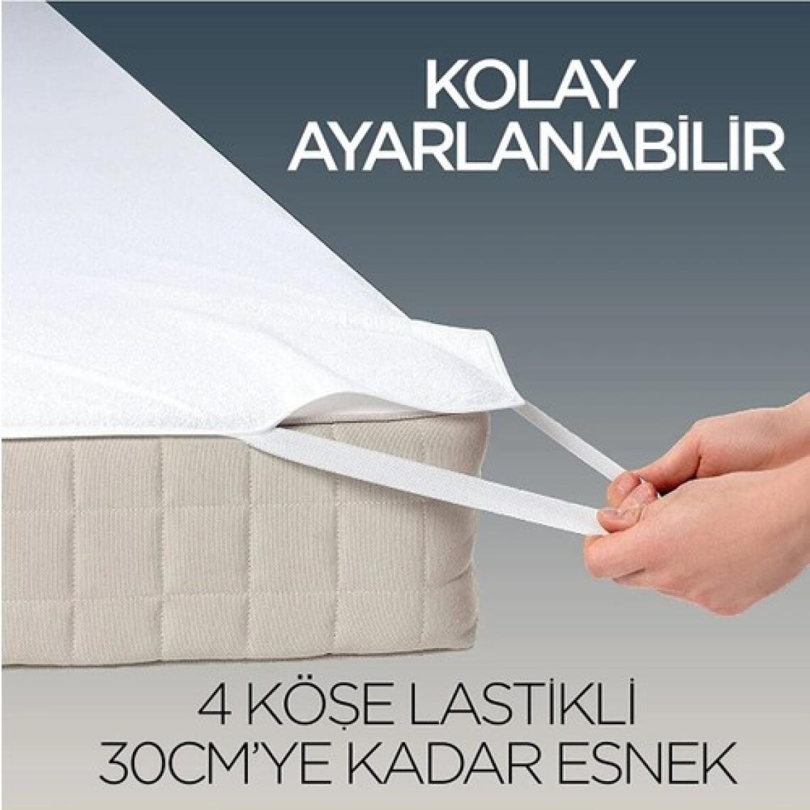 Mikrofiber Su Sıvı Geçirmez Alez | Yatak Koruyucu | 4 Mevsimlik | 4 Köşe Lastik | Alez