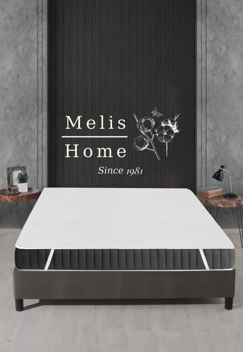 Melis Home Pamuklu Sıvı Geçirmez Alez, 4 Köşe Lastikli