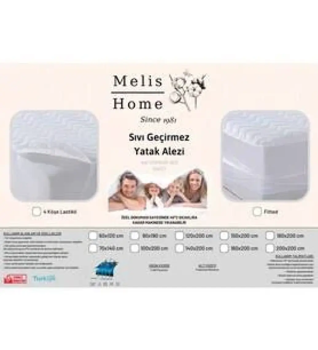 Melis Home Polyester Sıvı Geçirmez Alez, Fitted