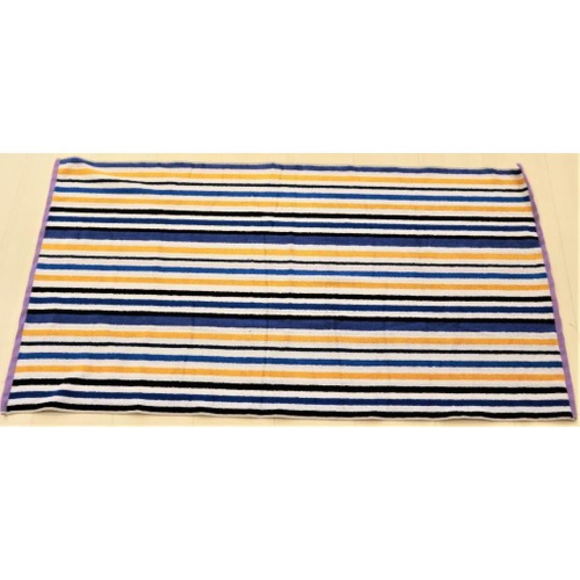 Ender Home 70x140 Rengarenk İplik Boya Bordürlü Bukle Banyo Havlusu