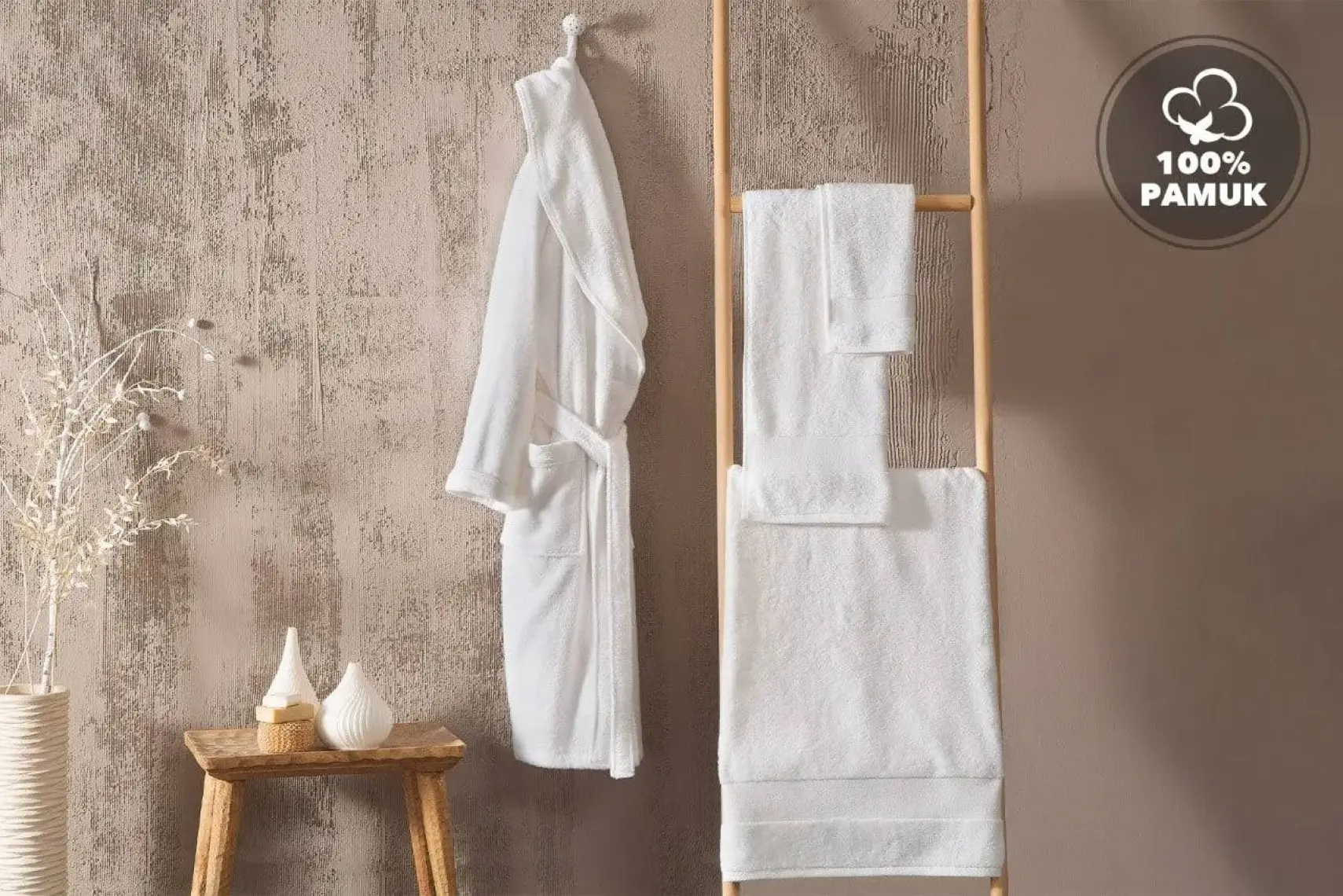 Yataş Bedding Essentials %100 Pamuk Banyo Havlusu  - Pudra (90x150 cm)