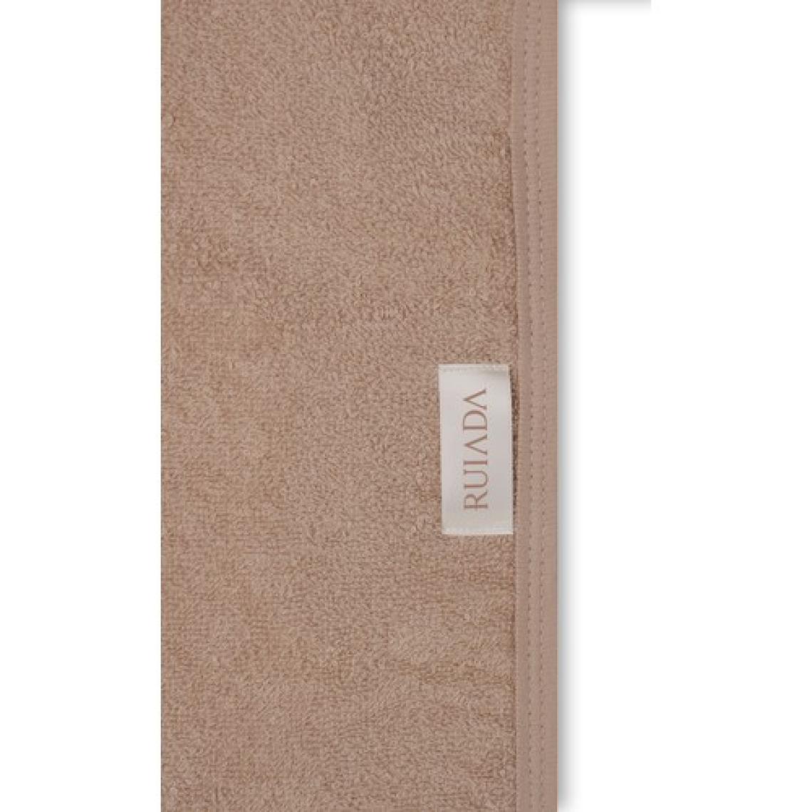 Ruiada %100 Pamuk Saç Kurutma Bonesi/havlusu Lastikli ve Düğmeli Brown