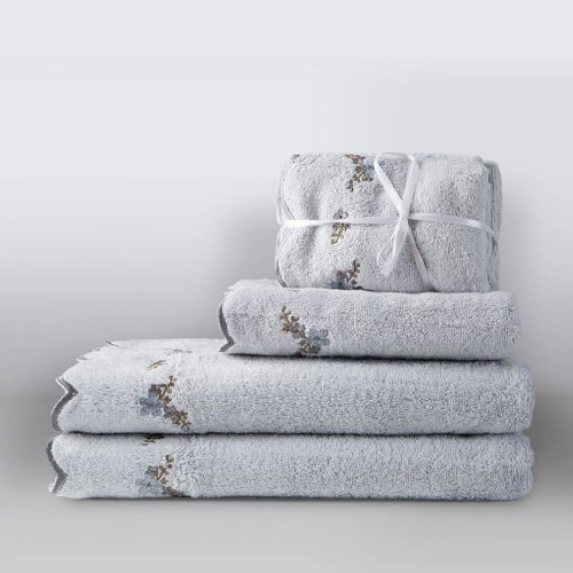 Clarina %100 Pamuk Banyo Havlusu Açık Gri 90x150