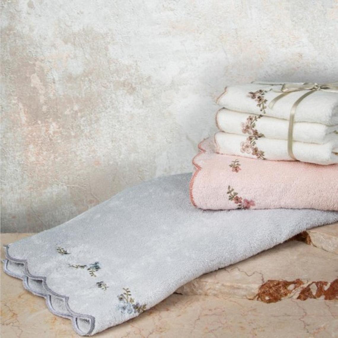 Clarina %100 Pamuk Banyo Havlusu Açık Gri 90x150