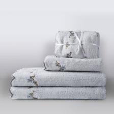 Clarina %100 Pamuk Banyo Havlusu Açık Gri 90x150