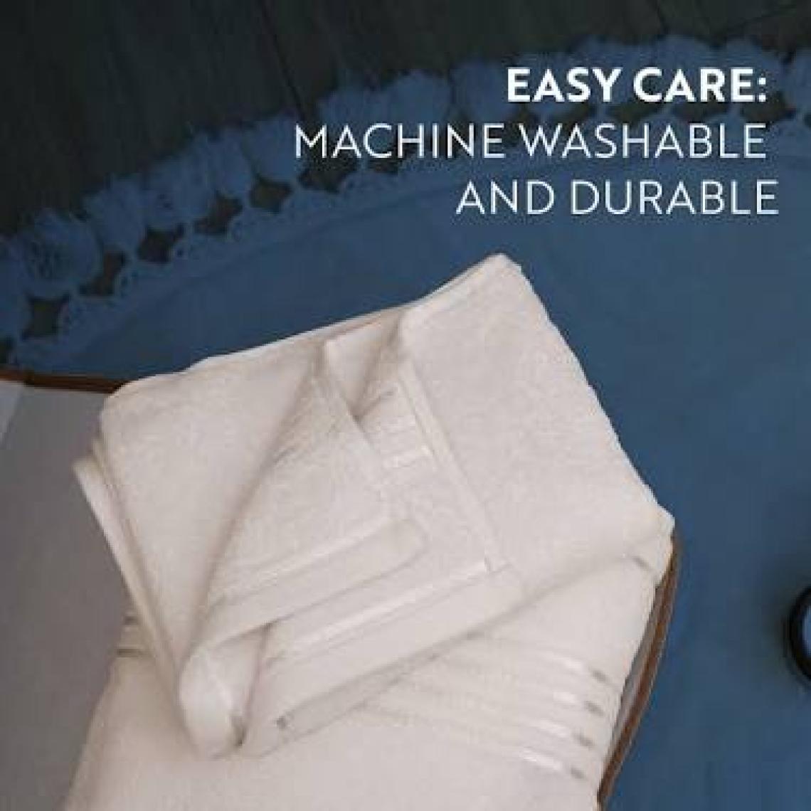 English Home Romantic Stripe Floşlu Banyo Havlusu Takımı 50 x 85CM + 70 x 150CM Açık Gri