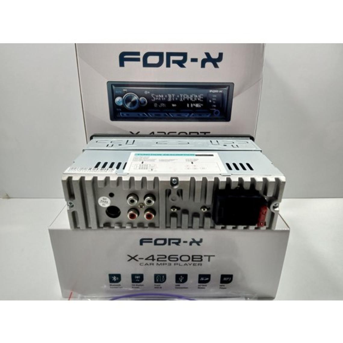 For-x Teyp – For-X X-4260BT 4X60W Bluetoothlu 7 Renk Oto Teyp