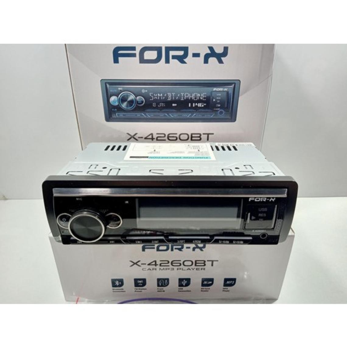 For-x Teyp – For-X X-4260BT 4X60W Bluetoothlu 7 Renk Oto Teyp