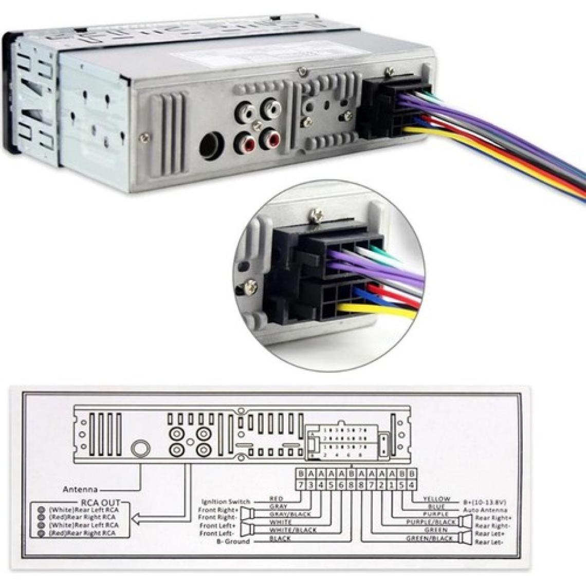 Maxessa P85 4X75W Bt 2xusb 7renk Ambians Aydınlatmalı Oto Teyp
