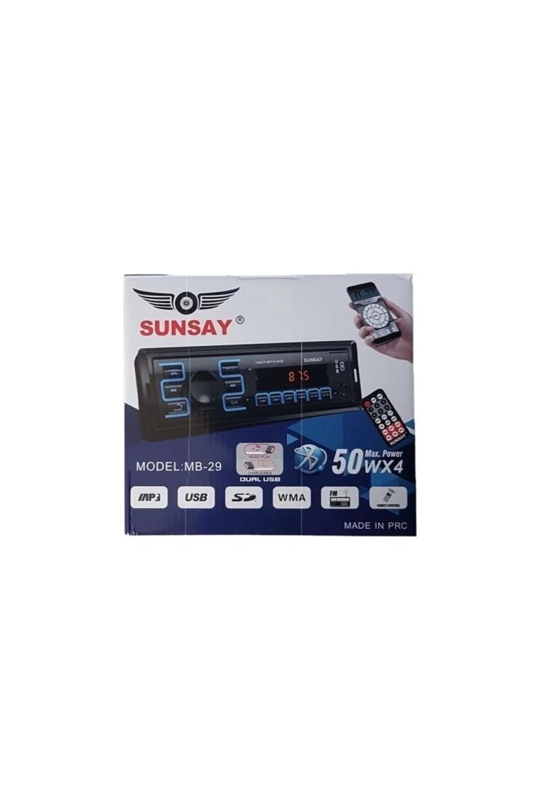 Sunsay Mb-28 Ve 29telefon Şarj Edebilme Bluetooth Lu Oto Teyp Çift Usb Aux Sd