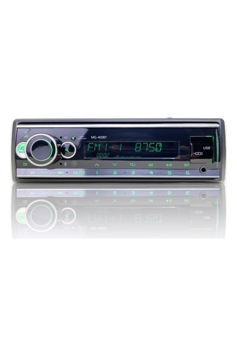 MG Audio Mgaudio MG-400BT Alpine Üretimi Profesyonel Oto Teyp - Bluetooth/usb/aux/fm - 4X50WATT Anfi Uyumlu Rgb Türkçe Dil Radyo - 2 Yıl Garanti