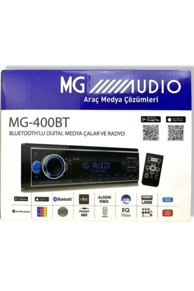 MG Audio Mgaudio MG-400BT Alpine Üretimi Profesyonel Oto Teyp - Bluetooth/usb/aux/fm - 4X50WATT Anfi Uyumlu Rgb Türkçe Dil Radyo - 2 Yıl Garanti