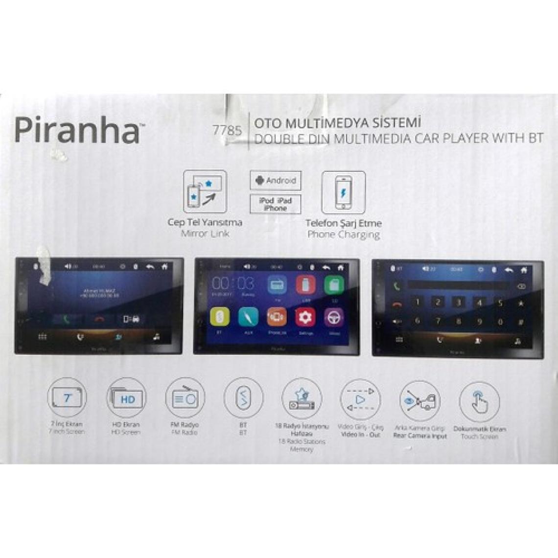 Piranha 7785 Double Din Oto Teyp