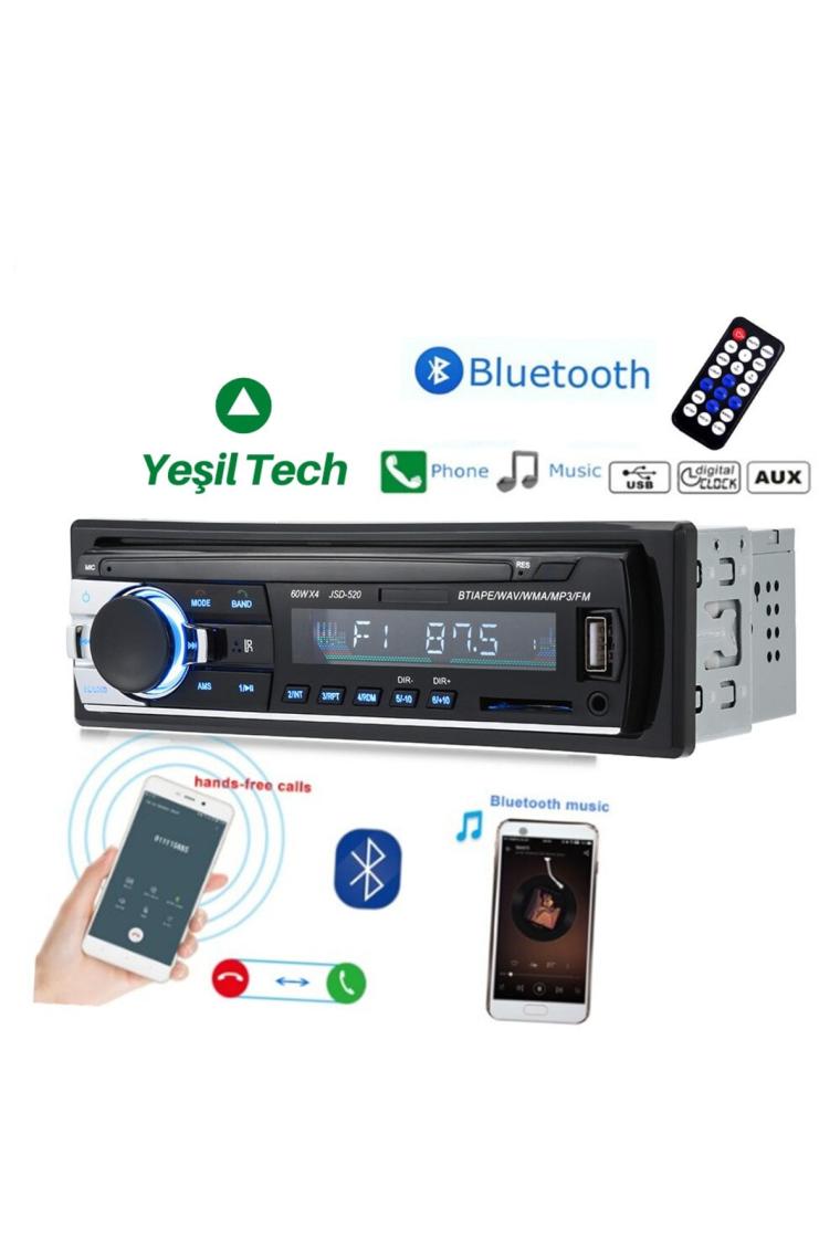 Exvol Exw-21 Oto Teyp 4*60W Bletooth Sd Aux Çift Usb'li Çift Amfi Çıkışı
