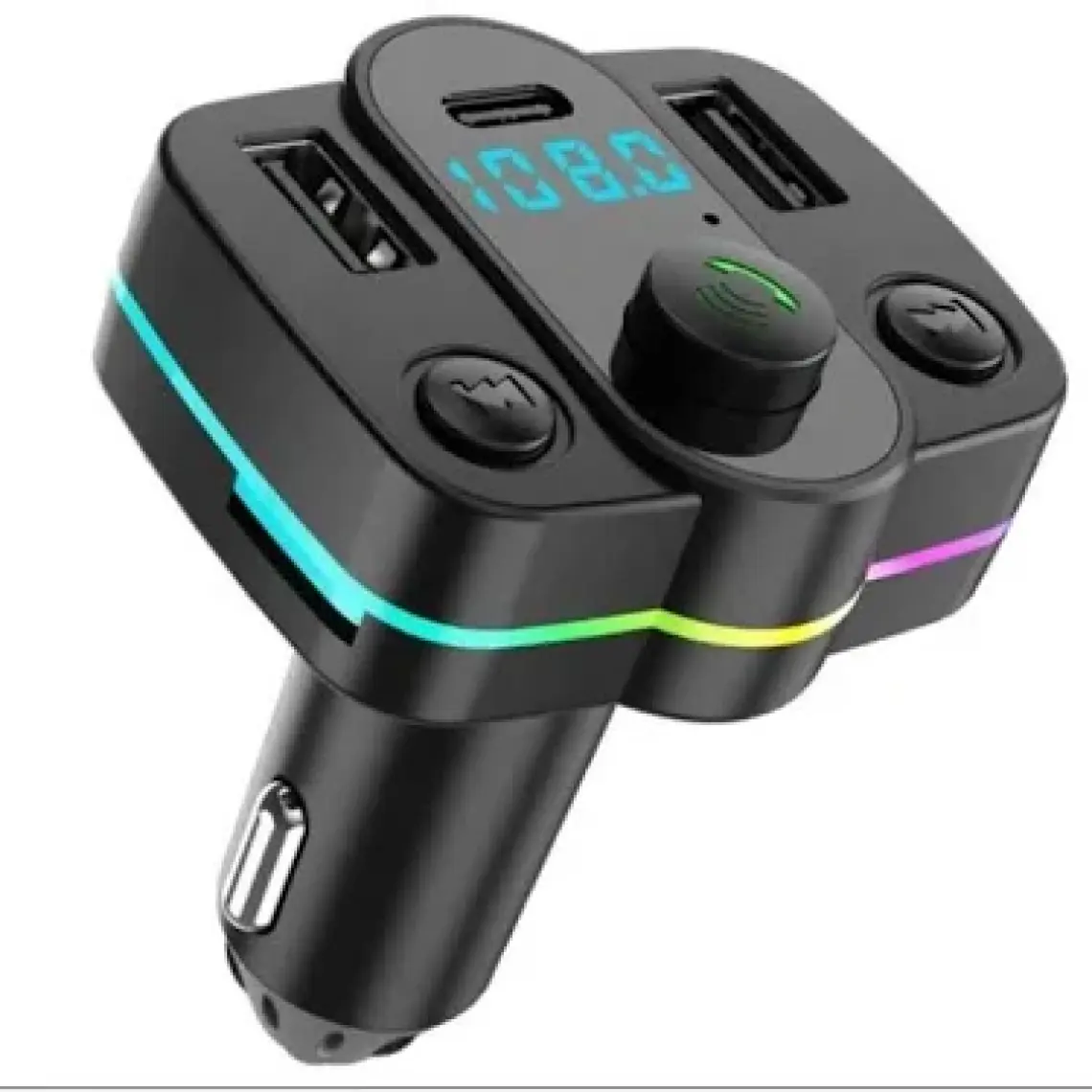 Cosmostech Car C2 Araç Fm Transmitter 5.3 Bluetooth Araç Kiti Hızlı Şarj Qc 3.1 Çift USB ve Type-C Mp3 Sd Kart Çakmaklık Girişli oto müzik çalar