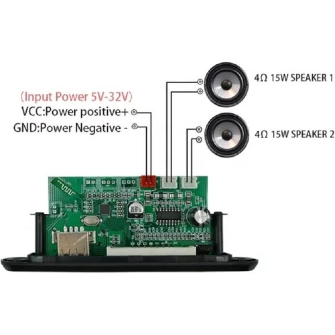Autoline USB Bluetooth Fm 12V ( 2 Hoparlör Bağlanabilen )  Dekoder