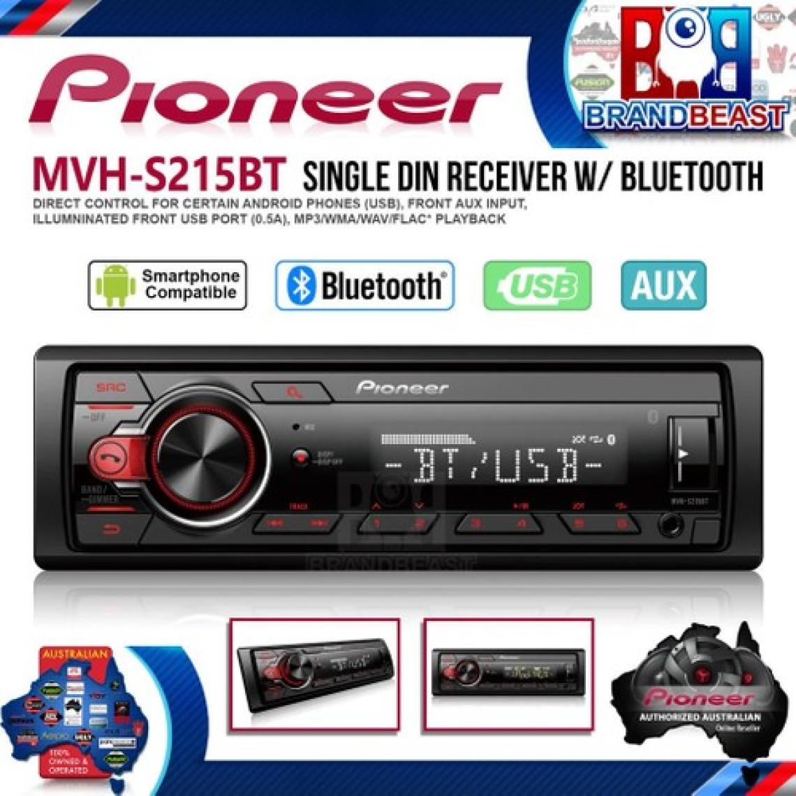 Pioneer MVH-S215BT Multimedya Tuner ile Bluetooth USB ve Android