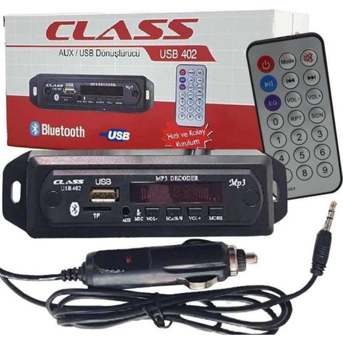 Class USB - 402 Araç Için Mikrofonlu USB-AUX-SD Kart Çevirici Modül