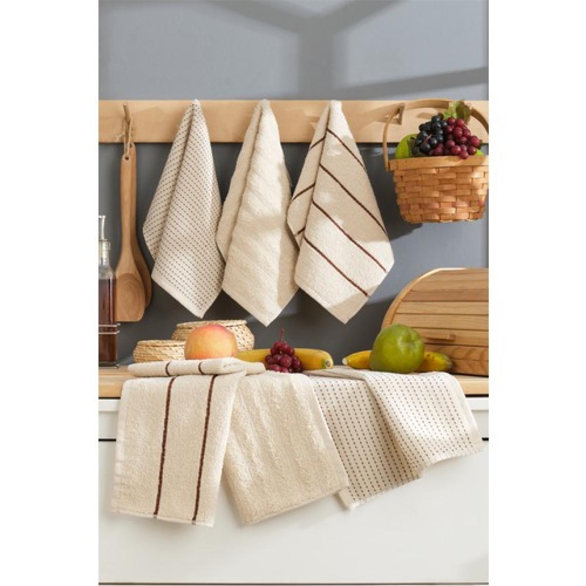 Eponj Home 6lı Mutfak Havlusu 30X50 Sofya Bej