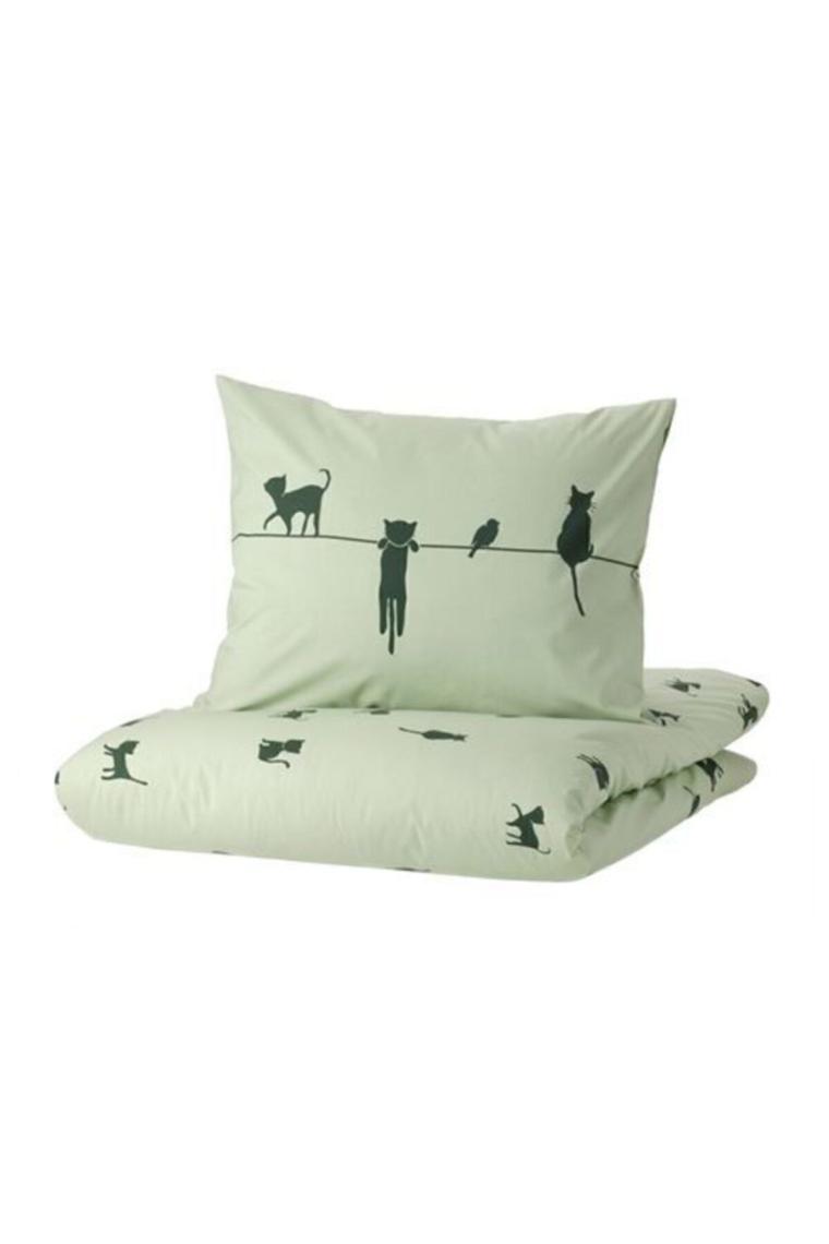 Tek Kişilik Çocuk Nevresim Takımı Su Yeşili-150x200/50x60 Cm-çarşafsız
