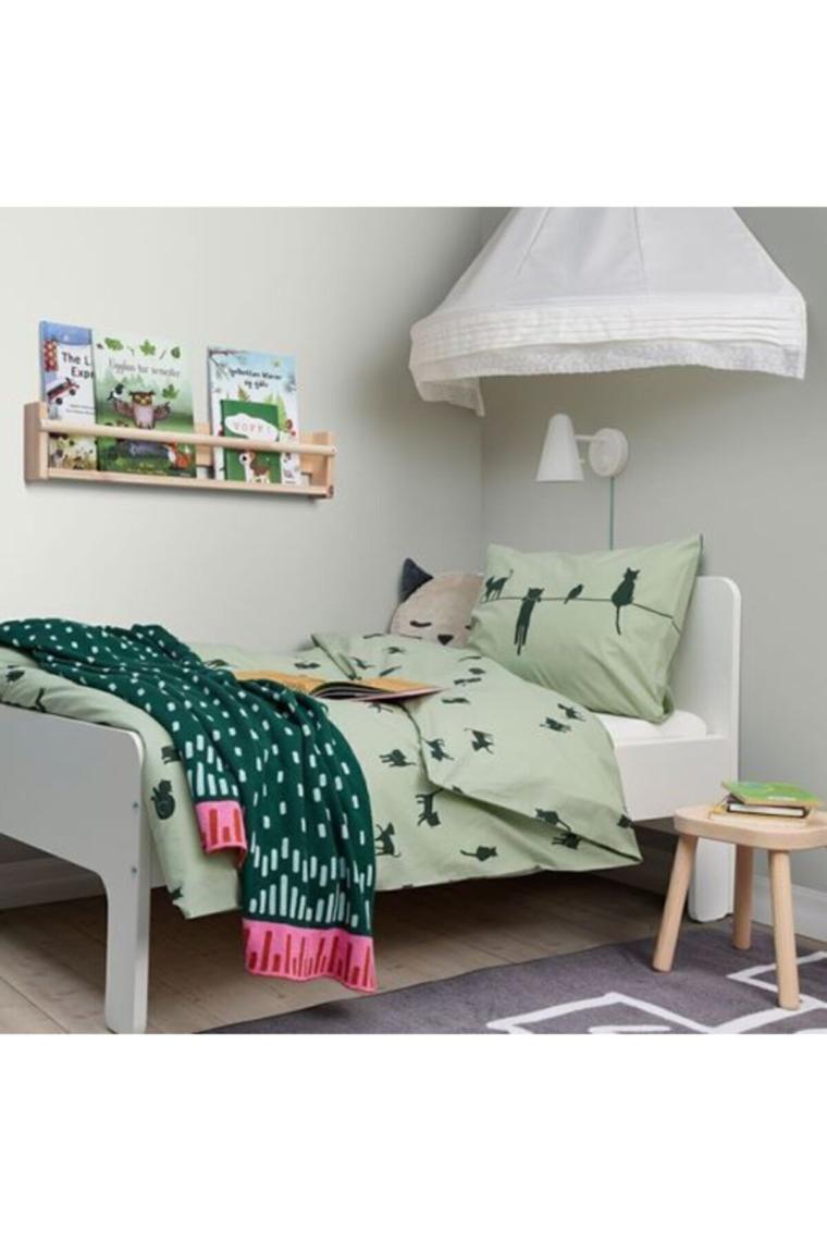 Tek Kişilik Çocuk Nevresim Takımı Su Yeşili-150x200/50x60 Cm-çarşafsız