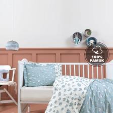 Povey Bebek Ranforce %100 Pamuk Nevresim Takımı - Mavi