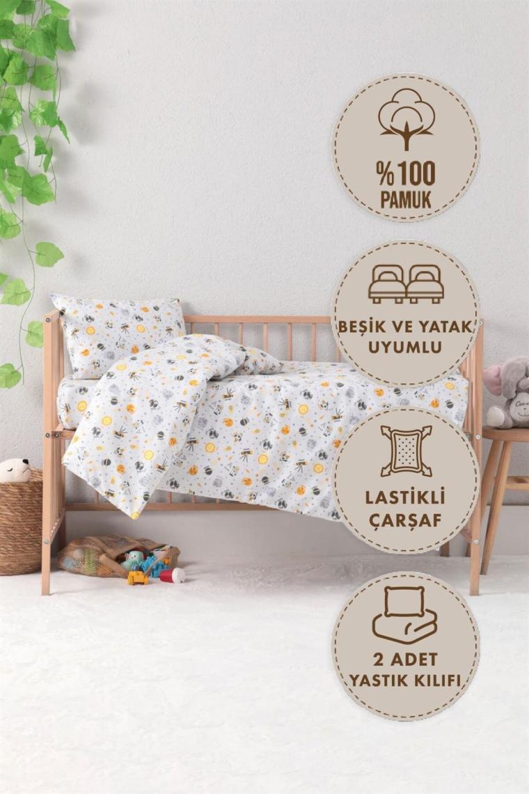 Astronot Bebek Nevresim Takımı - Gri