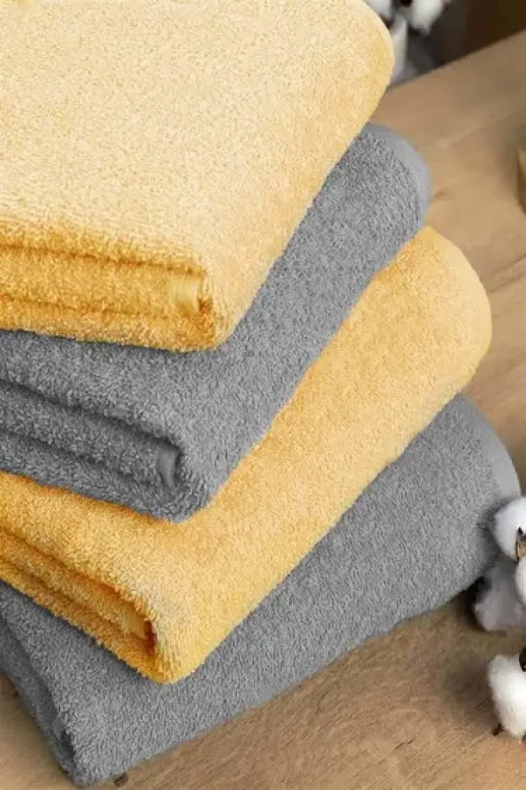 Mira Home 4 Lü Banyo Havlusu Takımı Soft Büyük Havlulu Pamuklu Havlu Seti 90X150 cm Gri