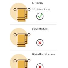 4 Adet Imeria Serisi Otel El Yüz Havlusu 50x90 200gr