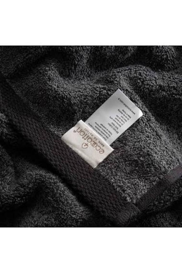 Ecocotton Naia El Yüz Havlusu %100 Organik Pamuk Antrasit 50X90 cm