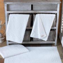 4 Adet Talia Serisi Ayak Havlusu 50x70 200gr Beyaz