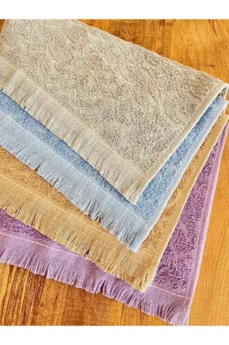 Zeynep Tekstil Fringe | 6'lı  30X50 cm El ve Yüz Havlu Seti | Mutfak Havlusu